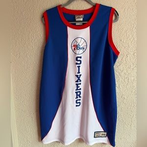Vintage Philadelphia 76ers Mens Basketball Jersey -Reebok Hardwood Classics |2XL